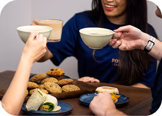 Meet up with friends at Founder's Cafe