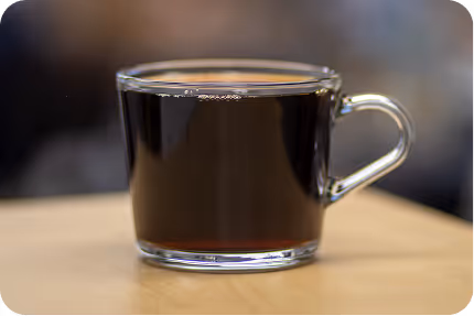 Our cafe's menu features a variety of hot drinks